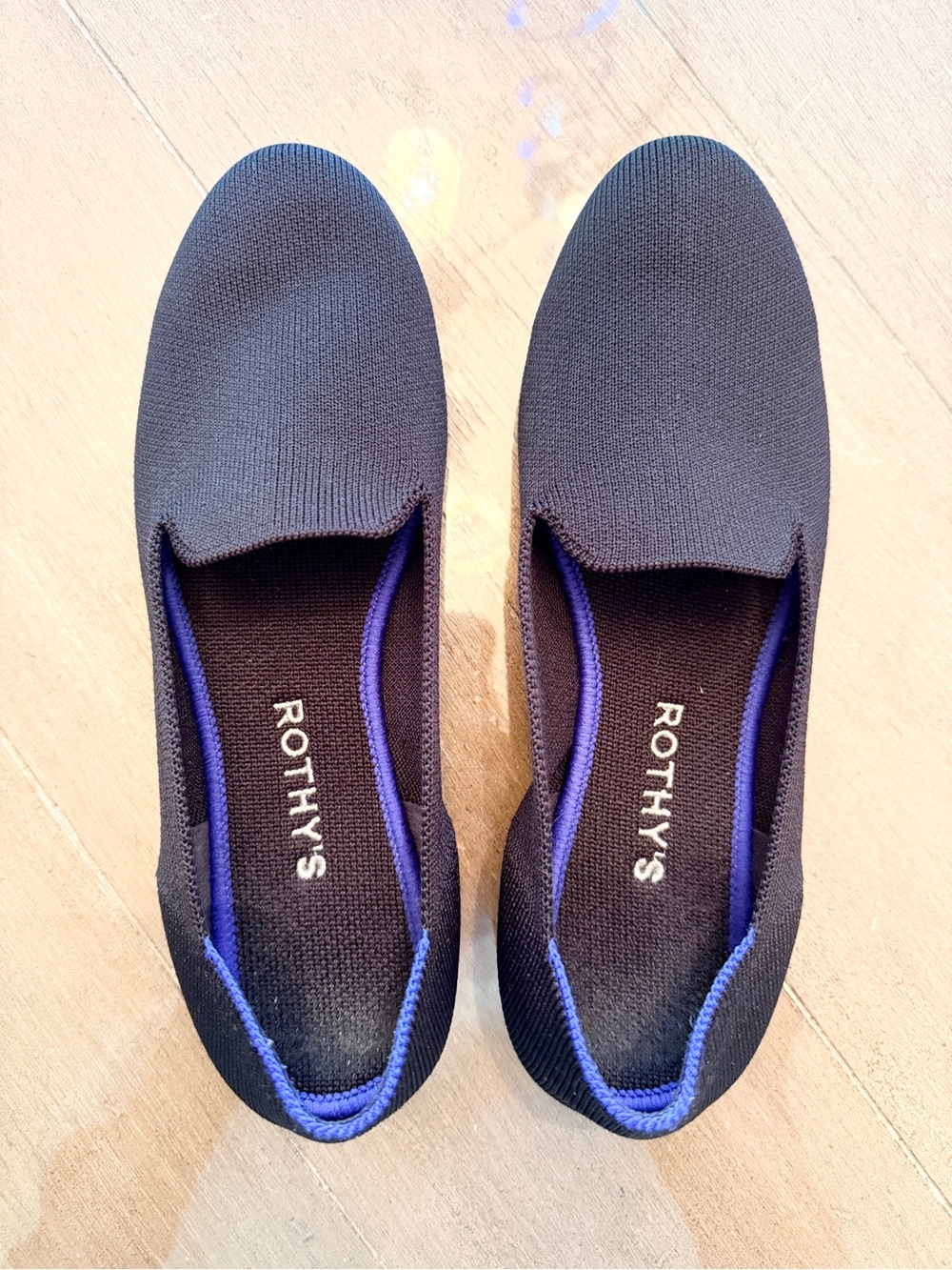 Rothy’s The Loafer Black Knit Flats Size 7.5